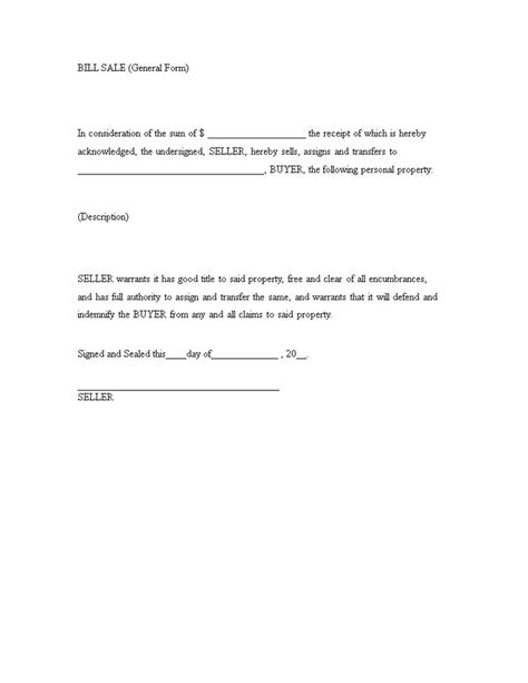 Printable General Bill Of Sale How To Create A Printable General Bill