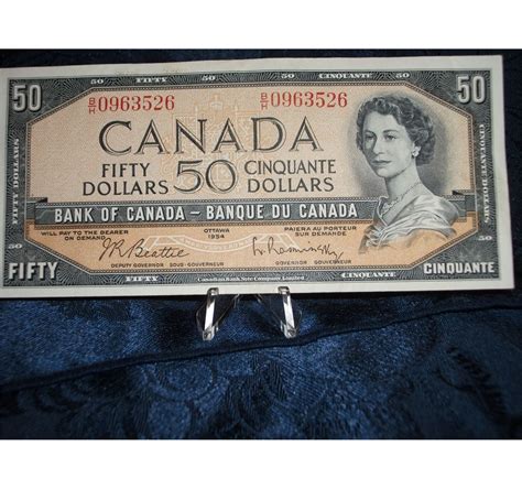 1954 Canadian Fifty Dollar Bill