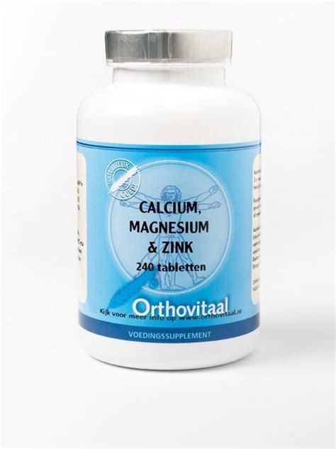 Orthovitaal Calcium Magnesium Zink Tabletten Mineralen Voedingssupplement Bol Com