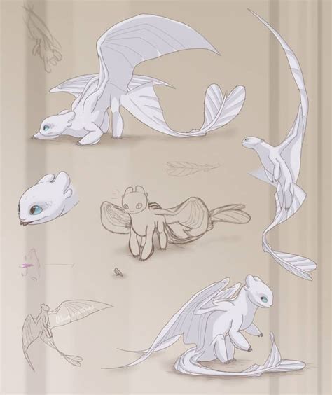 Light Fury Study By Lafaleth Dragon Sketch Dragon Drawing Mythical