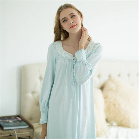 Cotton Nightgown Womens Long Robe Gown Nightwears Ladies Sleepwear