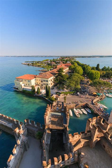 Sirmione Italy Seen From Scaliger Castle Stock Photo Image Of