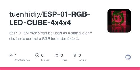 Github Tuenhidiyesp 01 Rgb Led Cube 4x4x4 Esp 01 Esp8266 Can Be