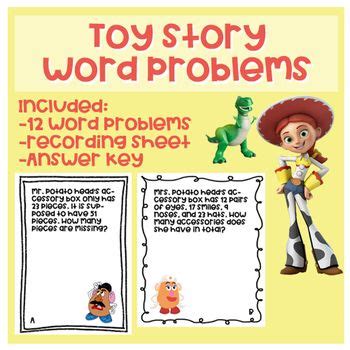 Toy Story Word Problem Task Cards Word Problems Task Cards Math