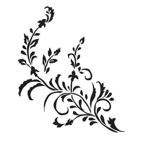 Flower Vines Vector Design In Black And White 28268501 Vector Art At