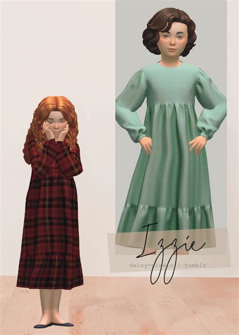 Daisy Pixels ̗̀ Izzie Dress ̖́ Ts4 Emily Cc Finds