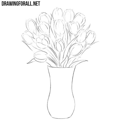 Drawing A Vase Of Flowers Draw Spaces