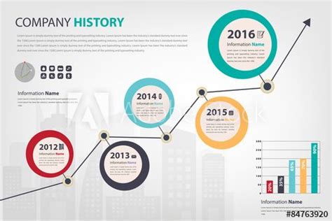 Timeline And Milestone Company History Infographic In Vector Style