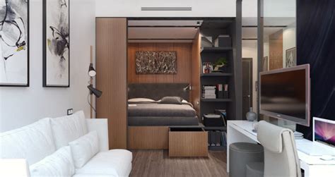 Studio Apartment Bedroom Solution Interior Design Ideas