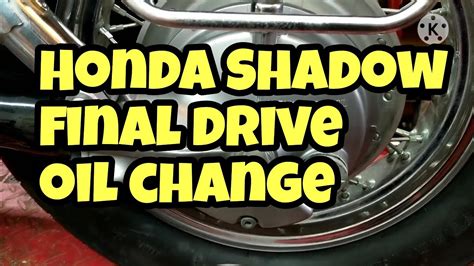 Honda Shadow Final Drive Oil Change Youtube