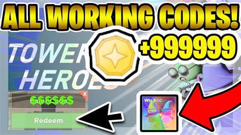 In this post, i provided lots of active tower heroes codes. ALL *NEW* SECRET WORKING CODES in TOWER HEROES! *2020* (Roblox) - YouTube