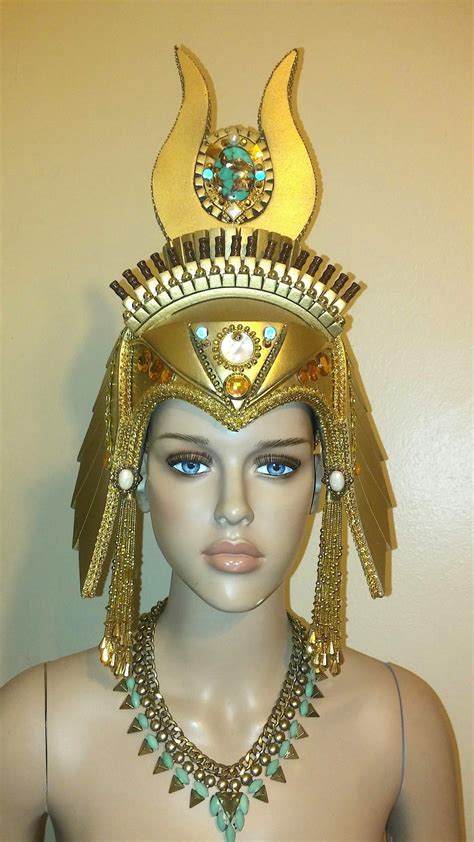 Cleopatra Headdress Egyptian Headdress Burning Man Fantasy Etsy
