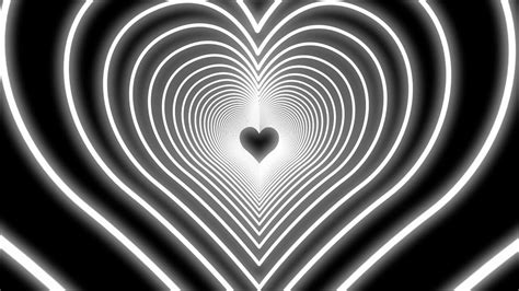 Neon Heart Tunnel Background Túnel De Corazones En Blanco Y Negro Youtube