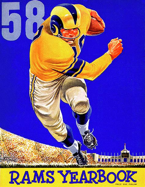 Los Angeles Rams 1958 Yearbook Painting By Big 88 Artworks Pixels