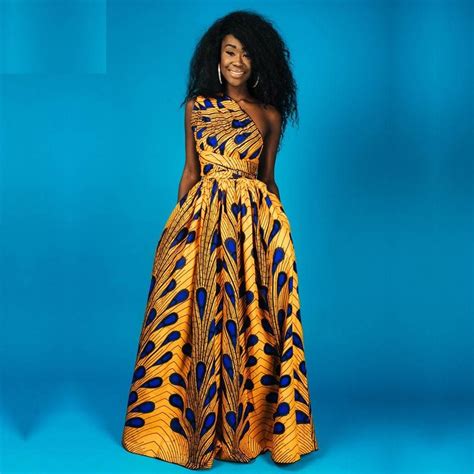 Long Maxi Infinity Summer 2018 Women Dress Feather African Print Cloth