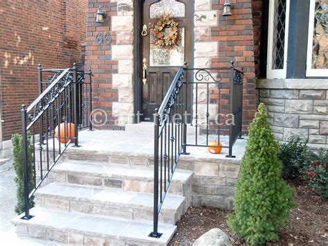 Beautiful stair railing house stair railing design glass railing design for stairs. Best Exterior Wrought Iron Stair Railings You Can Get in Toronto