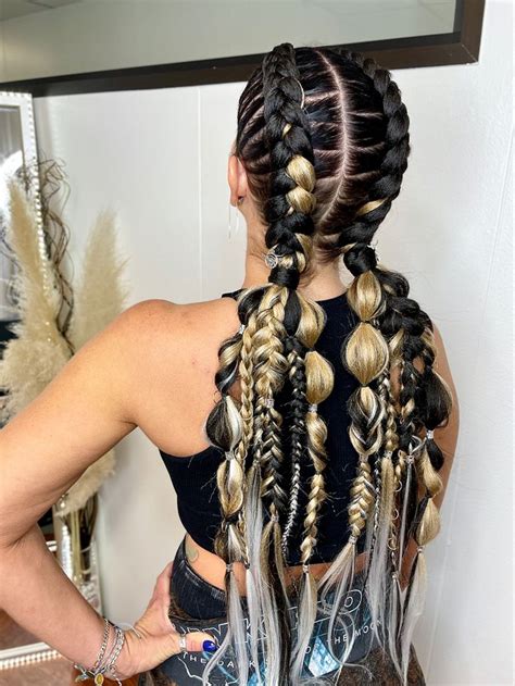 Rave Hairstyles Braids Carnival Hairstyles Rave Braids Braided Hairstyles Burning Man Hair