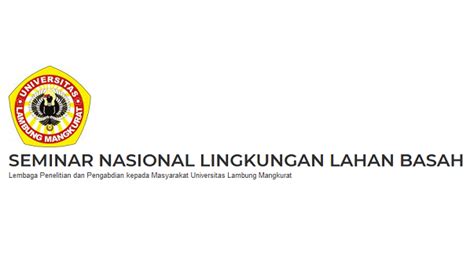 Universitas Lambung Mangkurat Seminar Nasional Lingkungan Lahan Basah