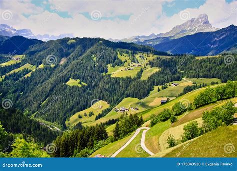 Alpine Mountain Landscape On A Clear Sunny Day Stock Photo Image Of