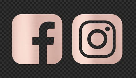 Rose Gold Facebook Icon Aesthetic Pink Instagram Logo Instagramlogo
