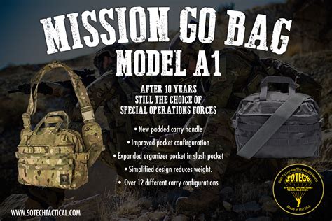 Sotech Tactical Releases Mission Go Bag Model A1 Soldier Systems Daily