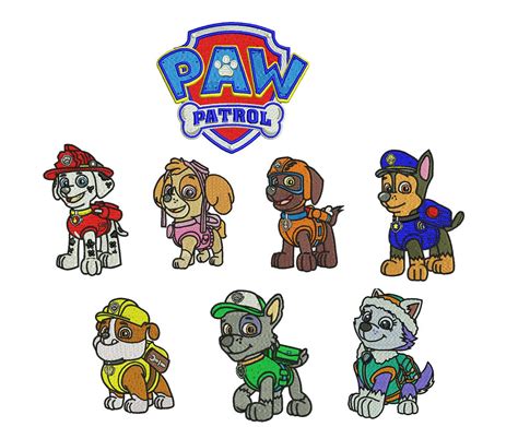 embroidery designs paw patrol