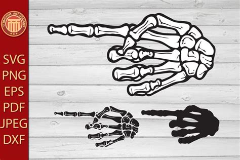 Skeleton Hand With Pointing Finger Eps Svg Png Files