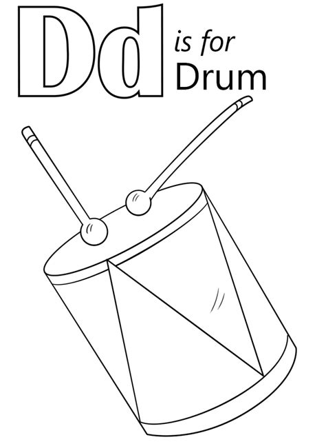 Color to the beat of your own drum with our awesome coloring pages. Top 20 Printable Letter D Coloring Pages - Online Coloring ...