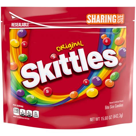 Skittles Original Fruity Candy Sharing Size Bag 156 Oz Skittles