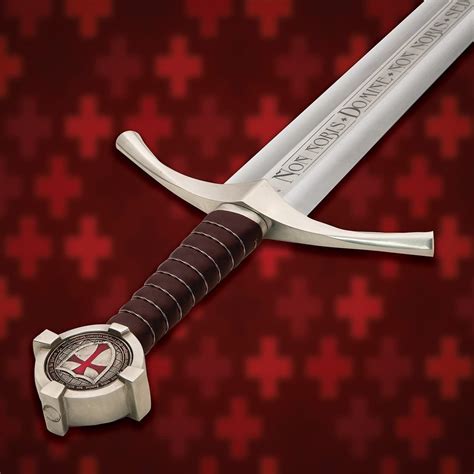 Knights Templar Accolade Sword W Scabbard And Belt