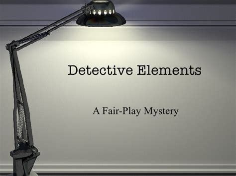 detective elements