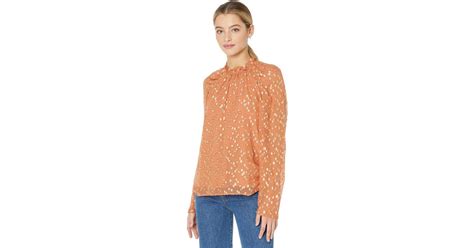 Marie Oliver Layla Blouse In Orange Lyst
