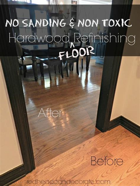 Sandless floor refinishing before and after. No Sanding Non Toxic Wood Floor Refinishing - Redhead Can ...