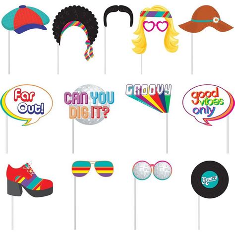 Good Vibes 70s Scene Setter With Photo Booth Props Party City