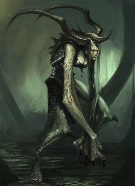 Demoness By Erebus88 Mythological Creatures Mythical Creatures