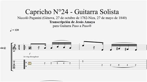 Capricho N°24 Paganini Solo Tablatura Por Jesús Amaya