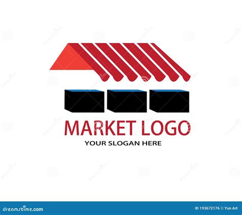 Simple Vector Market Logo Design Stock Vector Illustration Of Shop