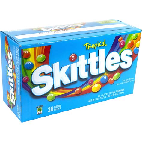 Skittles Tropical Bite Size Candies 217 Oz 36 Count