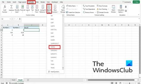 How To Use The Sumsq Function In Excel