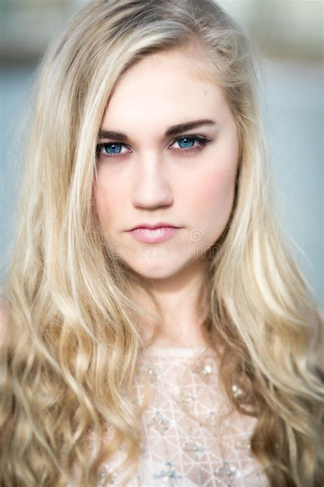 Beautiful Blond Teenage Girl With Blue Eyes Stock Photo Image 47467752