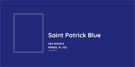 Saint Patrick Blue Complementary Or Opposite Color Name And Code