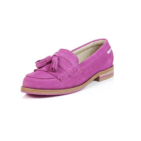 Bright Pink Loafers And Tassel Loafers For Women