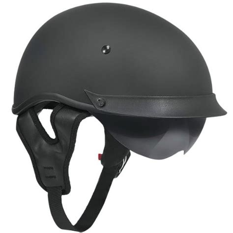 Low profile motorcycle helmets have little to no padding and are therefore avoid mushroom head (another reasion they are hugely popular in cafe racers and outlaw biker circles. Low Profile Motorcycle Helmets - DOT Approved