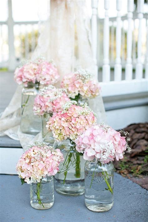 Hochzeitsideen In Rosa Hydrangea Centerpiece Wedding Hydrangeas