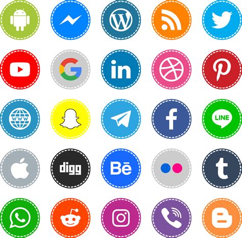 Transparent Social Media Icons Venuegar