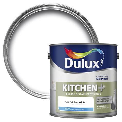 Dulux Kitchen Pure Brilliant White Matt Emulsion Paint 25l