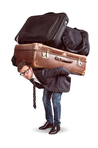 Man With Heavy Baggage Stock Photo Download Image Now Istock