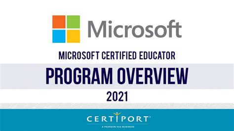 Microsoft Certified Educator 2021 Program Overview Youtube