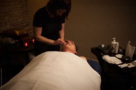 Facial Treatment In Spa By Stocksy Contributor Ohlamour Studio Stocksy
