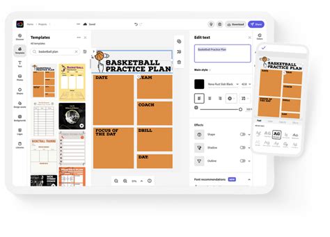 Free Basketball Practice Plan Templates Adobe Express